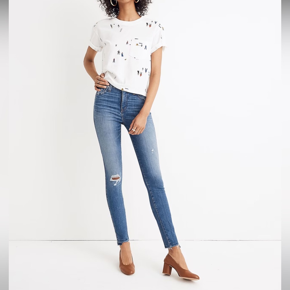 Madewell Tall 10" High-Rise Skinny Jeans: Drop Step-Hem | Everton | 27 Tall